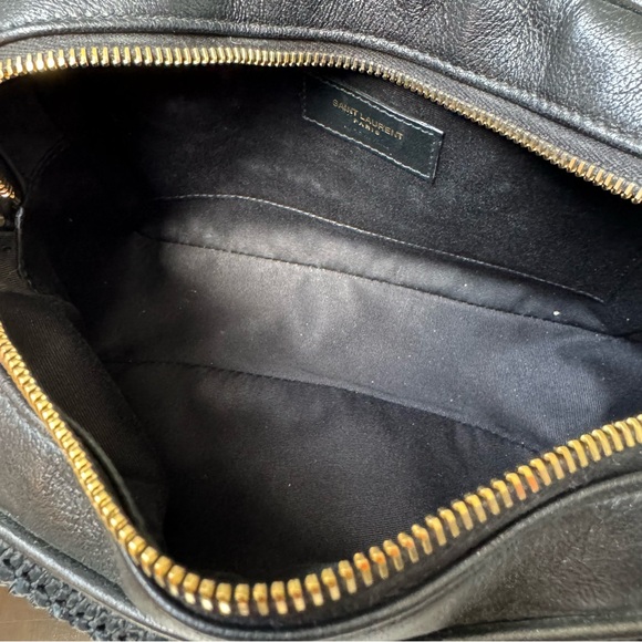Saint Laurent YSL Raffia Lou Camera Bag in Black - Picture 5 of 9
